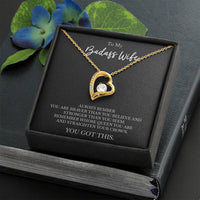 Load image into Gallery viewer, To My Badass Wife, Always Remember, Forever Love Heart Necklace For Women, Anniversary Birthday Gifts From Husband
