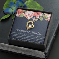 Load image into Gallery viewer, To My Sister-in-law Gifts, I&#39;m Thankful Our Circles Crossed, Forever Love Heart Necklace For Women, Birthday Present Idea From Sister
