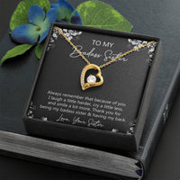 Load image into Gallery viewer, To My Badass Sister Gifts, Always Remember, Forever Love Heart Necklace For Women, Birthday Present Idea From Sister

