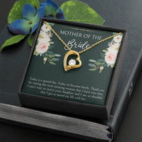 Load image into Gallery viewer, Mom of the Bride Gifts, Today We Become Family, Forever Love Heart Necklace For Women, Wedding Day Thank You Ideas From Groom

