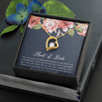 Load image into Gallery viewer, Aunt of the Bride Gifts, You Are Important To Me, Forever Love Heart Necklace For Women, Wedding Day Thank You Ideas From Bride
