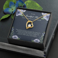 Load image into Gallery viewer, To My Mom of the Bride Gifts, You Mean The World To Me, Forever Love Heart Necklace For Women, Wedding Day Thank You Ideas From Bride
