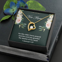 Load image into Gallery viewer, Gift for Expecting Mom, 1 Samuel 1 27, Mom to Be Forever Love Heart Necklace For Women, Pregnancy Gift For New Mother
