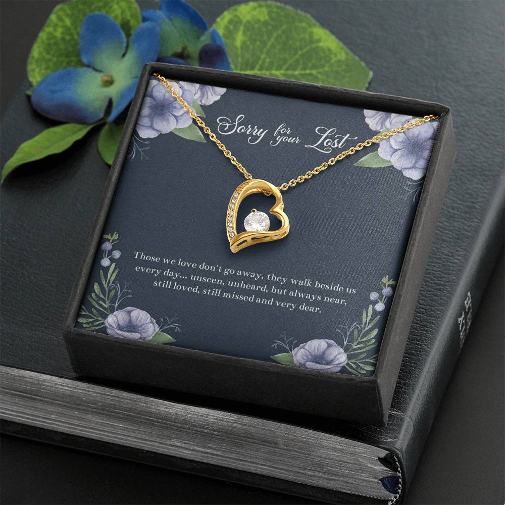 Loss of Loved One Gifts, Still Loved, Sympathy Forever Love Heart Necklace For Loss of Loved One, Memorial Sorry For Your Loss Present