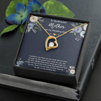 Load image into Gallery viewer, To My Mom of the Bride Gifts, I Wanted To Say Thank You, Forever Love Heart Necklace For Women, Wedding Day Thank You Ideas From Bride
