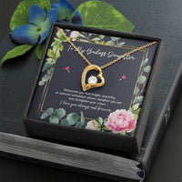 Load image into Gallery viewer, To My Badass Daughter Gifts, Whenever You Feel Fragile, Forever Love Heart Necklace For Women, Birthday Present Ideas From Mom Dad
