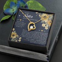 Load image into Gallery viewer, Sister of the Bride Gifts, I&#39;ll Always Be Your Sister, Forever Love Heart Necklace For Women, Wedding Day Thank You Ideas From Bride
