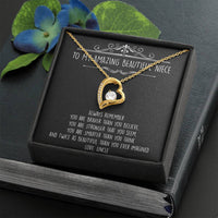 Load image into Gallery viewer, To My Niece  Gifts, Always Remember, Forever Love Heart Necklace For Women, Birthday Present Idea From Uncle
