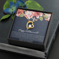Load image into Gallery viewer, Retirement Gifts, Enjoy You Deserve It, Happy Retirement Forever Love Heart Necklace For Women, Retirement Party Favor From Friends Coworkers
