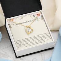 Load image into Gallery viewer, To My Daughter Gifts, Mother and Daughter Bond, Forever Love Heart Necklace For Women, Birthday Present Idea From Mom
