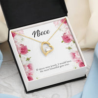 Load image into Gallery viewer, To My Niece Gifts, If Nieces Were Jewels, Forever Love Heart Necklace For Women, Niece Birthday Present From Aunt Uncle
