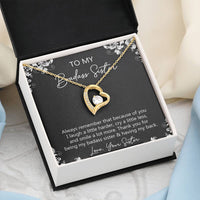 Load image into Gallery viewer, To My Badass Sister Gifts, Always Remember, Forever Love Heart Necklace For Women, Birthday Present Idea From Sister
