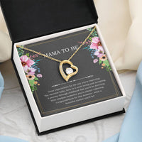 Load image into Gallery viewer, Gift for Expecting Mom, Congratulations For This Moment, Mom to Be Forever Love Heart Necklace For Women, Pregnancy Gift For New Mother
