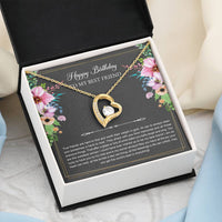 Load image into Gallery viewer, Birthday Gifts For Women, Lucky To Have You, Forever Love Heart Necklace, Happy Birthday Message Card Jewelry For Best Friend
