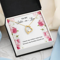 Load image into Gallery viewer, To My Sister-in-law Gifts, My Wishes Come True, Forever Love Heart Necklace For Women, Birthday Present Idea From Sister
