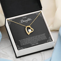 Load image into Gallery viewer, To My Daughter  Gifts, Most Priceless Gift, Forever Love Heart Necklace For Women, Birthday Present Idea From Dad
