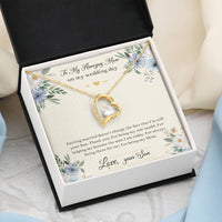 Load image into Gallery viewer, Mom Of The Groom Gifts, I&#39;m Still Your Son, Forever Love Heart Necklace For Women, Wedding Day Thank You Ideas From Groom
