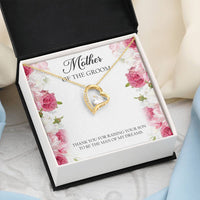 Load image into Gallery viewer, Mom of the Groom Gifts, Thank You For Raising Your Son, Forever Love Heart Necklace For Women, Wedding Day Thank You Ideas From Bride
