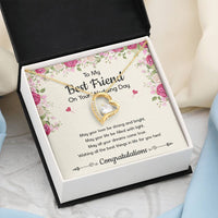 Load image into Gallery viewer, Bride Gifts, May Your Love Be Strong And Bright, Forever Love Heart Necklace For Women, Wedding Day Thank You Ideas From Best Friend
