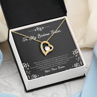 Load image into Gallery viewer, To My Badass Sister Gifts, I Will Always Be Here , Forever Love Heart Necklace For Women, Birthday Present Idea From Sister
