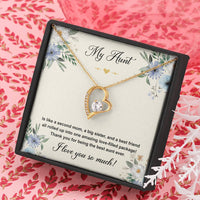 Load image into Gallery viewer, To My Aunt Gifts, Second Mom, Forever Love Heart Necklace For Women, Aunt Birthday Present From Niece Nephew
