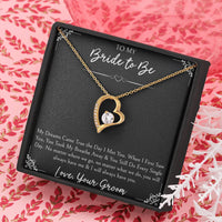 Load image into Gallery viewer, To My Bride  Gifts, My Dreams Came True, Forever Love Heart Necklace For Women, Wedding Day Thank You Ideas From Groom
