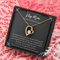 Load image into Gallery viewer, To My Bonus Mom Gifts, I Am So Grateful, Forever Love Heart Necklace For Women, Wedding Day Thank You Ideas From Bride
