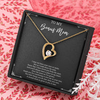 Load image into Gallery viewer, To My Bonus Mom Gifts, I May Not Have Your Eyes, Forever Love Heart Necklace For Women, Wedding Day Thank You Ideas From Bride
