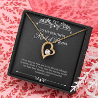 Load image into Gallery viewer, To My Maid of Honor Gifts, I&#39;m Lucky To Have You, Forever Love Heart Necklace For Women, Wedding Day Thank You Ideas From Bride
