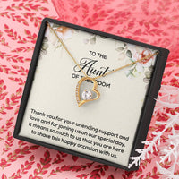 Load image into Gallery viewer, Aunt of the Groom Gifts, Thank You for Your Support, Forever Love Heart Necklace For Women, Wedding Day Thank You Ideas From Groom
