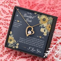 Load image into Gallery viewer, To My Bride Gifts, I Have A Dream, Forever Love Heart Necklace For Women, Wedding Day Thank You Ideas From Groom
