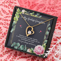 Load image into Gallery viewer, To My Badass Daughter Gifts, Whenever You Feel Fragile, Forever Love Heart Necklace For Women, Birthday Present Ideas From Mom Dad
