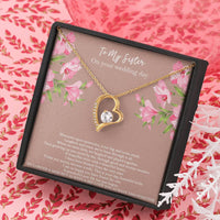 Load image into Gallery viewer, Bride Gifts, No Longer A Miss But Always A Sis, Forever Love Heart Necklace For Women, Wedding Day Thank You Ideas From Sister
