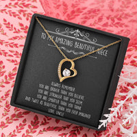 Load image into Gallery viewer, To My Niece  Gifts, Always Remember, Forever Love Heart Necklace For Women, Birthday Present Idea From Uncle
