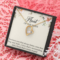 Load image into Gallery viewer, Aunt of the Bride Gifts, You Have Ears That Always Listen, Forever Love Heart Necklace For Women, Wedding Day Thank You Ideas From Bride
