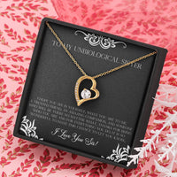 Load image into Gallery viewer, To My Unbiological Sister Gifts, I Hope You See in Yourself, Forever Love Heart Necklace For Women, Birthday Present Idea From Sister-in-law
