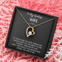 Load image into Gallery viewer, To My Badass Wife, If I Could Give You One Thing In Life, Forever Love Heart Necklace For Women, Anniversary Birthday Gifts From Husband
