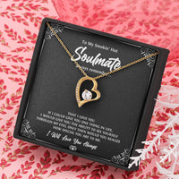 Load image into Gallery viewer, To My Soulmate, Smokin Hot Soulmate, Forever Love Heart Necklace For Girlfriend, Anniversary Birthday Valentines Day Gifts From Boyfriend
