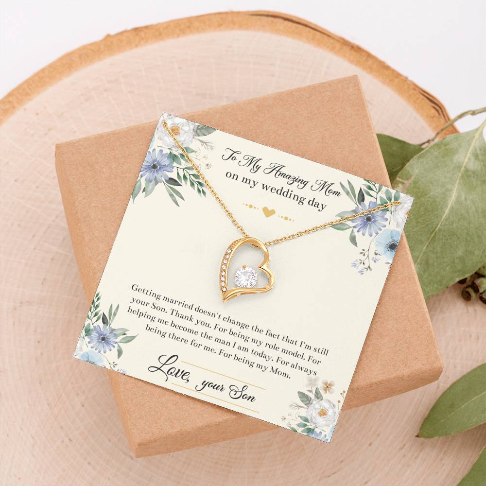 Mom Of The Groom Gifts, I'm Still Your Son, Forever Love Heart Necklace For Women, Wedding Day Thank You Ideas From Groom