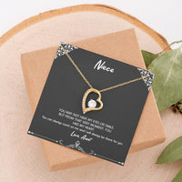 Load image into Gallery viewer, To My Niece  Gifts, You Can Always Count On Me, Forever Love Heart Necklace For Women, Birthday Present Idea From Aunt
