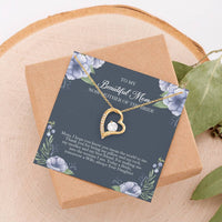 Load image into Gallery viewer, To My Mom of the Bride Gifts, You Mean The World To Me, Forever Love Heart Necklace For Women, Wedding Day Thank You Ideas From Bride

