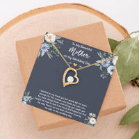 Load image into Gallery viewer, To My Mom of the Bride Gifts, I Wanted To Say Thank You, Forever Love Heart Necklace For Women, Wedding Day Thank You Ideas From Bride
