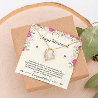Load image into Gallery viewer, Retirement Gifts, Happy For You, Happy Retirement Forever Love Heart Necklace For Women, Retirement Party Favor From Friends Coworkers
