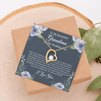Load image into Gallery viewer, Grandmother of the Bride Gifts, When I Was A Little Girl, Forever Love Heart Necklace For Women, Wedding Day Thank You Ideas From Bride
