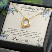 Load image into Gallery viewer, Mom Of The Groom Gifts, I&#39;m Still Your Son, Forever Love Heart Necklace For Women, Wedding Day Thank You Ideas From Groom
