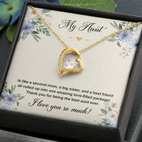 Load image into Gallery viewer, To My Aunt Gifts, Second Mom, Forever Love Heart Necklace For Women, Aunt Birthday Present From Niece Nephew
