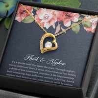 Load image into Gallery viewer, To My Aunt Gifts, Aunt and Nephew Bond, Forever Love Heart Necklace For Women, Aunt Birthday Present From Nephew
