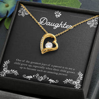 Load image into Gallery viewer, To My Daughter Gifts, One Of The Greatest Joys of a Parent, Forever Love Heart Necklace For Women, Birthday Present Ideas From Mom Dad
