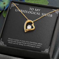 Load image into Gallery viewer, To My Unbiological Sister Gifts, Point in Every Friendship, Forever Love Heart Necklace For Women, Birthday Present Idea From Sister-in-law
