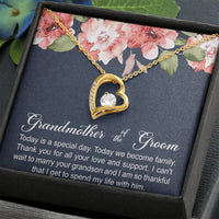 Load image into Gallery viewer, Grandmother of the Groom Gifts, Today Is A Special Day, Forever Love Heart Necklace For Women, Wedding Day Thank You Ideas From Bride
